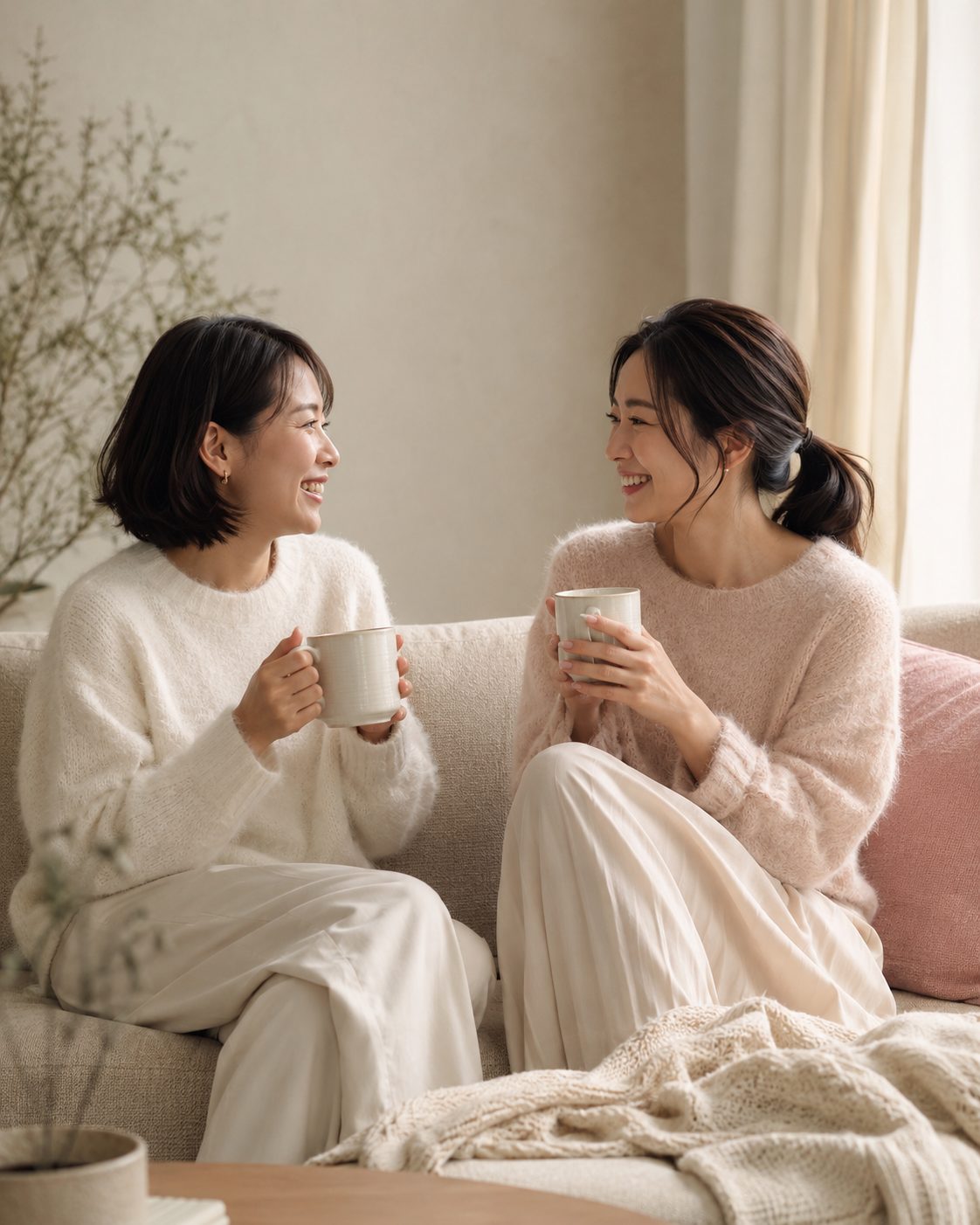 友達のように話す様子